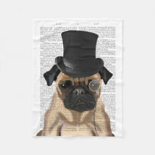 Cobertor De Velo Pug, Formal Hound e Chapéu