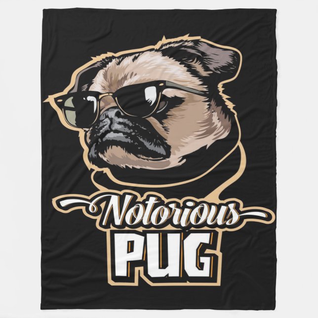 Cobertor De Velo Pug Items Pug Gifts Pug Blanket (Frente)