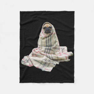 Cobertor De Velo Pug peluches em uma cobertura