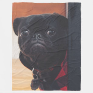 COBERTOR DE VELO PUG PRETO