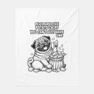 Cobertor De Velo Pug quente Blanket como batatas fritas