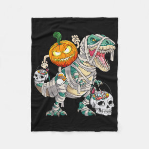 Cobertor De Velo Pumpkin Andando Mummy Dinossaur T Rex Halloween Di