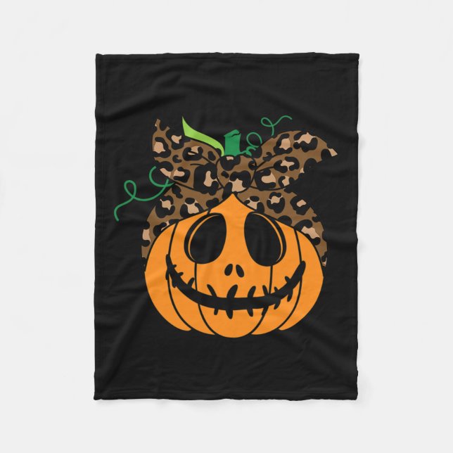 Cobertor De Velo Pumpkin De Queda De Halloween (Frente)