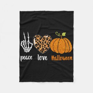 Cobertor De Velo Pumpkin Leopard no Halloween