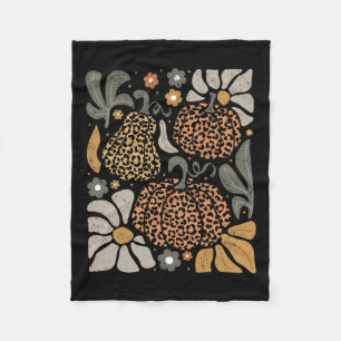 Cobertor De Velo Pumpkin Leopardo com Flores Boho Floral Graças