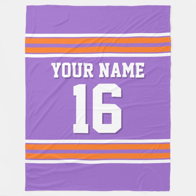 Cobertor De Velo Pumpkin Orange Sports Jersey (Frente)