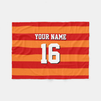 Cobertor De Velo Pumpkin Orange Team Jersey Preppy Stripe