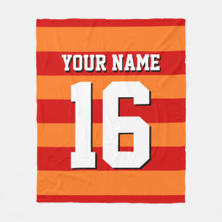 Cobertor De Velo Pumpkin Orange Team Jersey Preppy Stripe