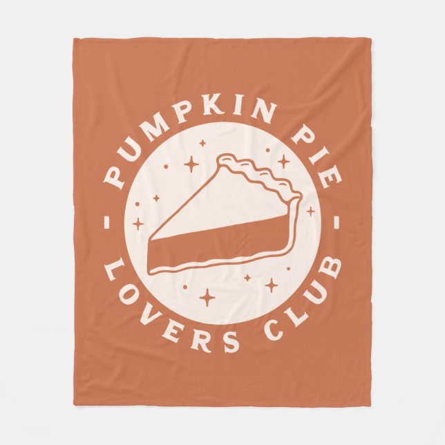 Cobertor De Velo Pumpkin Pie Lovers Club (Frente)