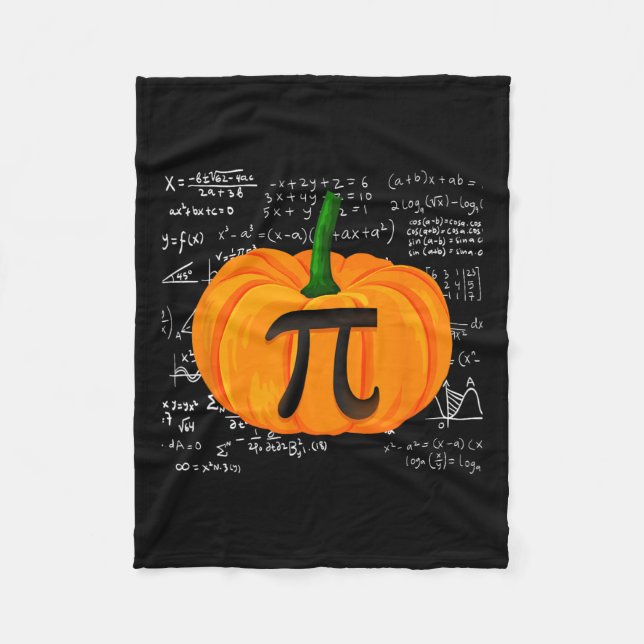 Cobertor De Velo Pumpkin Pie Math Dia de as Bruxas engraçado Ação d (Frente)