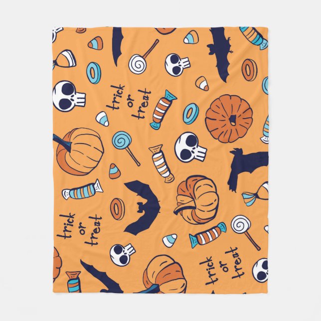 Cobertor De Velo Pumpkin Pumpkin Sem Olhos. (Frente)