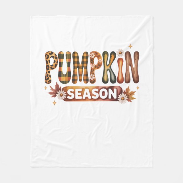 Cobertor De Velo Pumpkin Season Fall Boho (Frente)