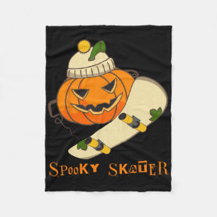 Cobertor De Velo Pumpkin Skateboard Halloween Figurume Diversão Ska