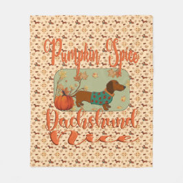 Cobertor De Velo Pumpkin Spice Dachshund Nice