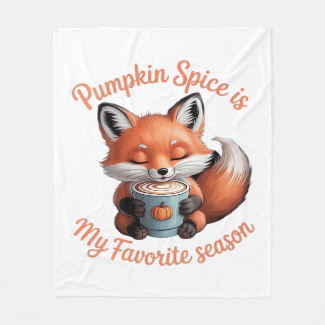 Cobertor De Velo Pumpkin Spice É Meu Clássico De Queda De Época Fav (Frente)
