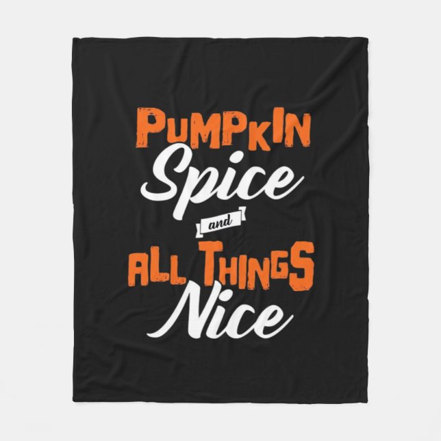Cobertor De Velo Pumpkin Spice E Tudo Muito Engraçado (Frente)