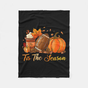 Cobertor De Velo Pumpkin Spice Football Tis The Season Fall Thankg
