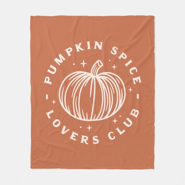 Cobertor De Velo Pumpkin Spice Lovers Club (Frente)