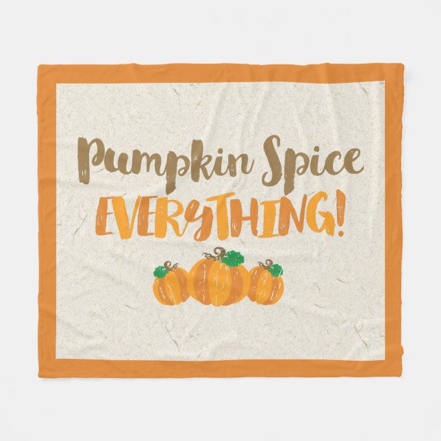 Cobertor De Velo Pumpkin Spice TUDO (Frente (Horizontal))