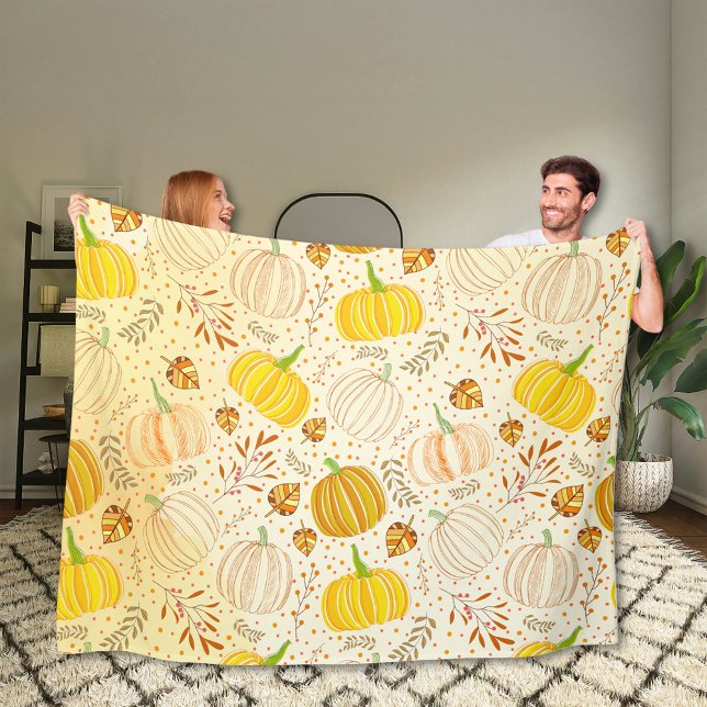 Cobertor De Velo Pumpkins Autumn Fall Harvest Pattern (Criador carregado)