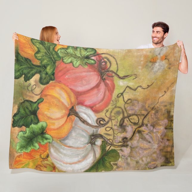 Cobertor De Velo Pumpkins Fleece Blanket (In Situ)