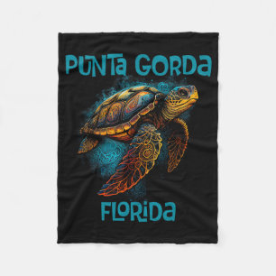 Cobertor De Velo Punta Gorda Flórida Fl Retro Vintage Praia Mar Tar