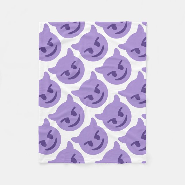 Cobertor De Velo Purple Devil Emoji (Frente)