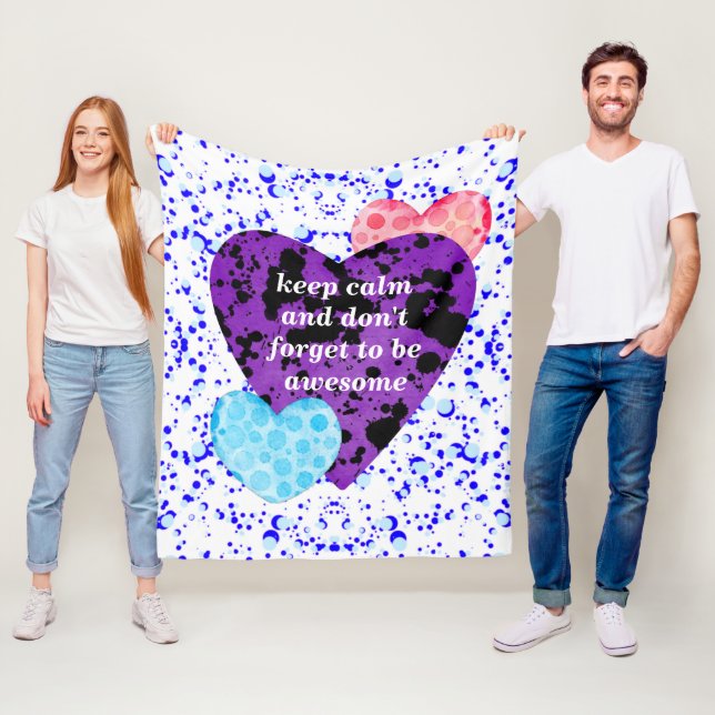 Cobertor De Velo Purple heart vibrant red love (In Situ)