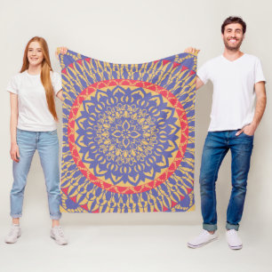 Cobertor De Velo Purple Mandala