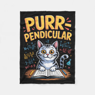 Cobertor De Velo Purr-pendicular Matemática Gato Trocadilho 