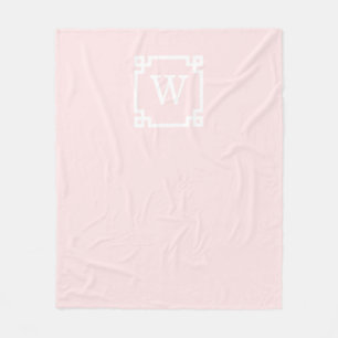 Cobertor De Velo Quadro de Chave Grega da rosa claro nº 2 Monograma