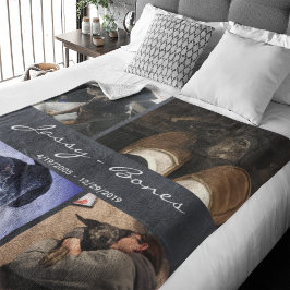 Cobertor De Velo Quadro de Colagem de Fotos de Pet do Memorial Mode