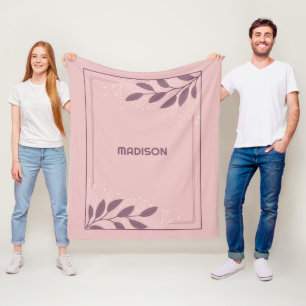 Cobertor De Velo Quadro de Folheto de Nome Personalizado
