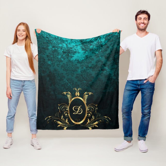 Cobertor De Velo Quadro dourado personalizado do Damask (In Situ)