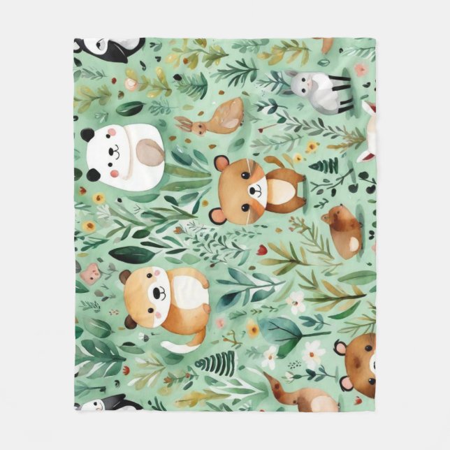 Cobertor De Velo Quadro magnético do núcleo de algodão verde (Frente)