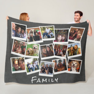 Cobertor De Velo Quadros Personalizados da Família de Colagem de F