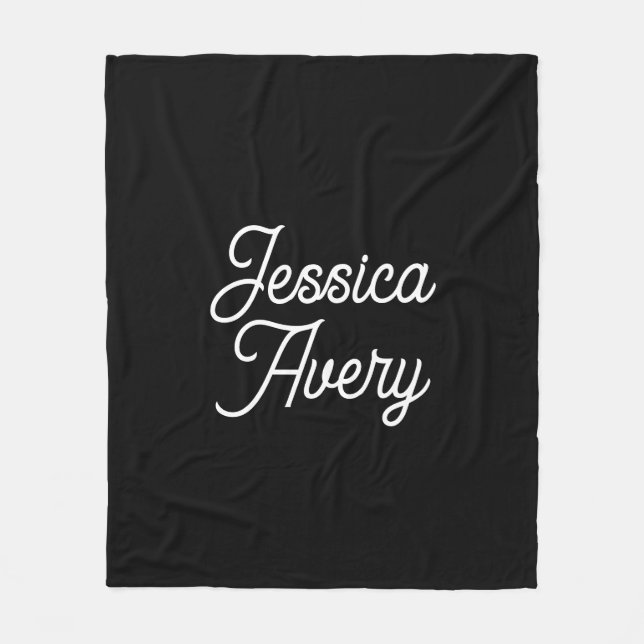Cobertor De Velo Qualquer Nome | Elegante Script Branco Antigo em P (Frente)