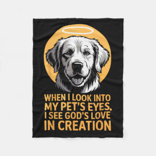 Cobertor De Velo Quando Eu Olho Nos Olhos Do Meu Animal de Estimaçã