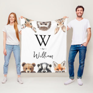 Cobertor De Velo Quarto de Bebê Animais Florestais Fofos