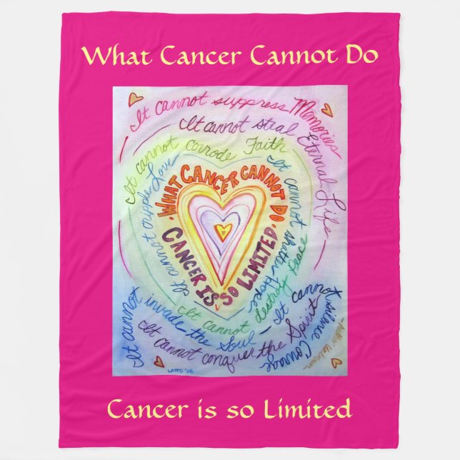 Cobertor De Velo Que Cancer Não Consegue Fazer O Fleece Chemo Blank (Frente)