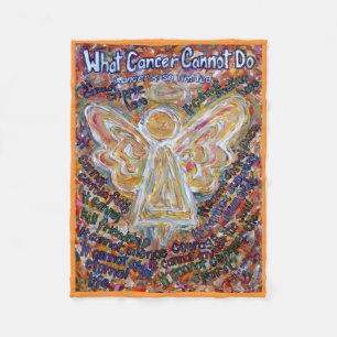 Cobertor De Velo Que Cancer Não Pode Fazer Angel Chemo Fleece Blan