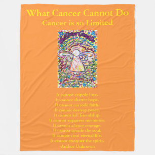 Cobertor De Velo Que Cancer Não Pode Fazer Anjo Chemo Personalizad