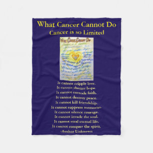 Cobertor De Velo Que Cancer Não Pode Fazer Anjo Chemo Personalizad