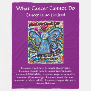 Cobertor De Velo Que Cancer Não Pode Fazer Anjo Chemo Personalizad