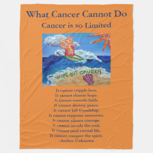 Cobertor De Velo Que Cancer Não Pode Fazer Anjo Chemo Personalizado