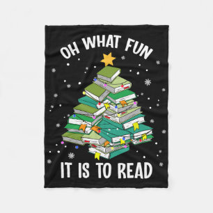 Cobertor De Velo Que Diversão É Ler O Livro Da Árvore De Natal Amor