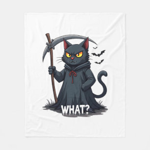 Cobertor De Velo Que Gato Preto Gato Negro Assustado Gato Irritado