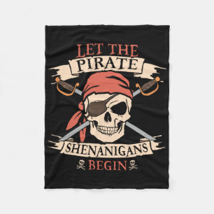 Cobertor De Velo Que Os Piratas Shenanigans Comecem O Crânio De Hal