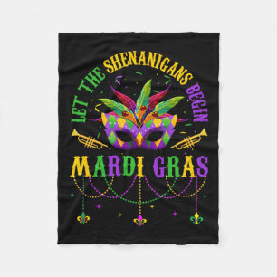 Cobertor De Velo Que Os Shenanigans Comecem A Mardi Gras Mascarar H