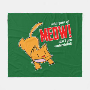 Cobertor De Velo Que parte do meow você não entende?